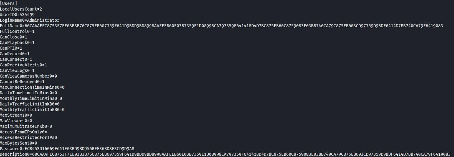 Encrypted password in DVRparams.ini