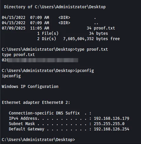 Privilege escalation complete